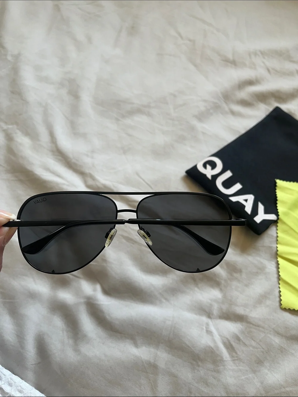 Quay Australia Extra Large High Key Black/Smoke Aviator Sunglasses